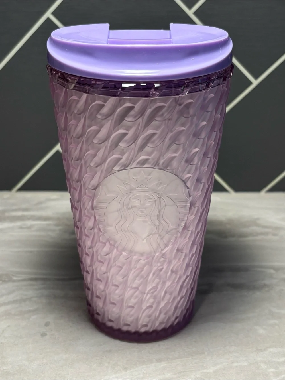 Starbucks 2024 Light Purple Pink Chain Link 16oz Tumbler Soft Cup OEM Tritan Lid